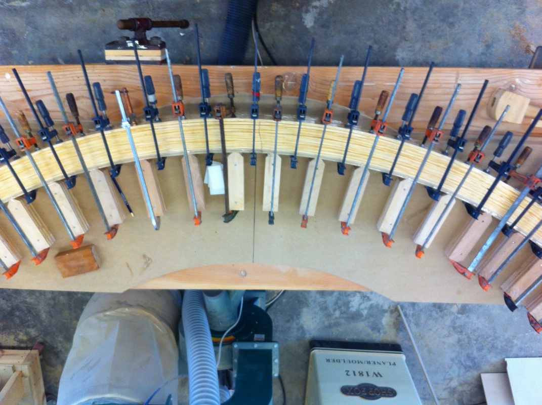 curved rafter jig, clamps
